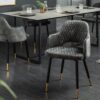 LuxD 24292 Dizajnová stolička Laney sivozelený zamat