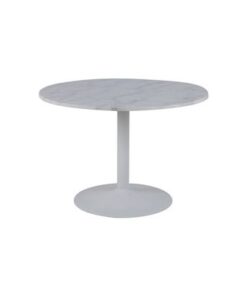 Dkton Okrúhly jedálenský stôl Night 110 cm Guangxi full biely mramor