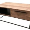 LuxD Dizajnový konferenčný stolík Malakai 110 cm prírodný - akácia