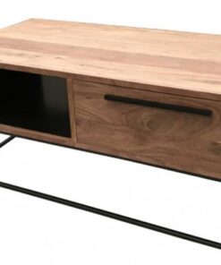 LuxD Dizajnový konferenčný stolík Malakai 110 cm prírodný - akácia