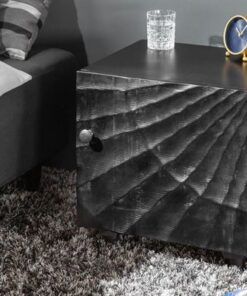 LuxD Dizajnový nočný stolík Shayla 50 cm čierne mango
