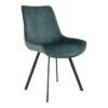 Norddan 21857 Dizajnová stolička Brinley zelený zamat