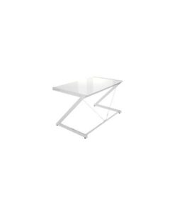 Meble PL Dizajnový stôl Brik chrómovaný biela