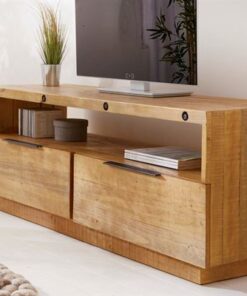 LuxD Dizajnový TV stolík Harlow 150 cm prírodný - borovica