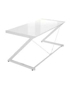 Meble PL Dizajnový stôl Prest chrómovaný biela