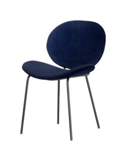 Furniria 24037 Dizajnová stolička Wilson modrý zamat