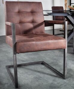 LuxD 24180 Konzolová stolička Cowboy vintage hnedá