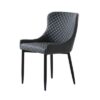 Furniria 23983 Dizajnová stolička Hallie sivá koženka