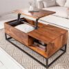 LuxD Dizajnový konferenčný stolík Timber Function 110 cm sheesham
