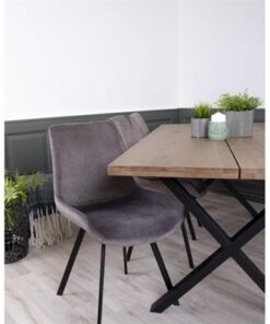 Norddan 21855 Dizajnová stolička Brinley sivý zamat