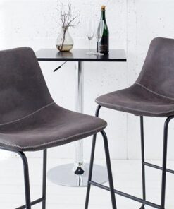 LuxD Dizajnová barová stolička Alba / vintage sivá