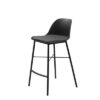 Furniria Dizajnová barová stolička Jeffery čierna  - RP