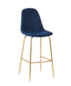 LuxD Barová stolička Sweden tmavomodrá - zlatá
