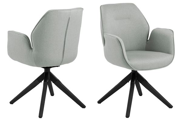 Dkton 24771 Dizajnová stolička Ariella sivá - čierna