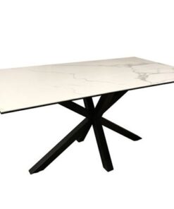 Dkton Keramický jedálenský stôl Neele 160 cm biely