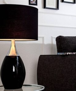 LuxD 18132 Stolná lampa Aaria 60 cm čierna