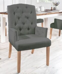 LuxD 23781 Dizajnová stolička s podrúčkami Queen svetlosivá