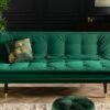 LuxD Rozkladacia sedačka Clark 184 cm smaragdovozelená
