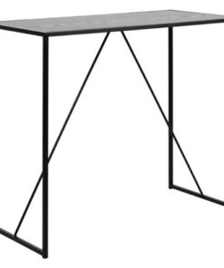Dkton Barový stôl Naja 120 cm čierna jaseň