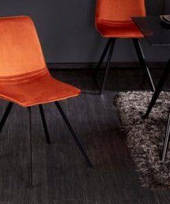 LuxD 21809 Dizajnová stolička Holland oranžový zamat