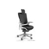 Meble PL Kancelárska stolička Wanda II - tkanina biely podklad čierna