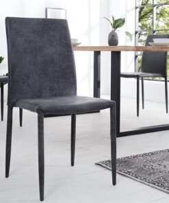 LuxD 20148 Dizajnová stolička Neapol / tmavo sivá - antik