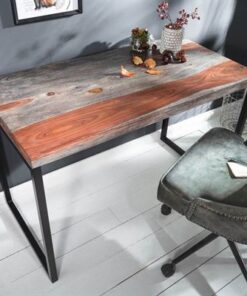 LuxD Dizajnový písací stôl Factor 118 cm sheesham dymový