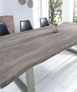 LuxD Luxusný jedálenský stôl z masívu Massive 200 cm / akácia -sivá