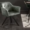 LuxD 24111 Dizajnová otočná stolička Giuliana zelený zamat