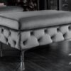 LuxD Dizajnová taburetka Rococo sivá