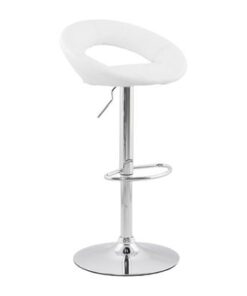 DesignS Moderná barová stolička Dylan biela