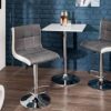 LuxD Dizajnová barová stolička Modern šedo biela