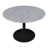 Dkton Okrúhly jedálenský stôl Night 110 cm Guangxi biely mramor
