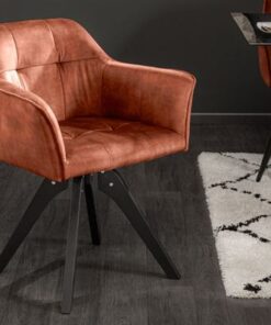 LuxD 24110 Dizajnová otočná stolička Giuliana medený zamat