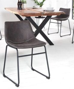 LuxD 20072 Dizajnová stolička Alba / vintage sivá