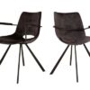 Catalent 21568 Dizajnová stolička Izabella s opierkami /velúr antracitová