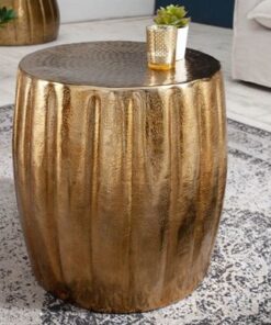 LuxD Dizajnový odkladací stolík Maroko 42 cm zlatá farba