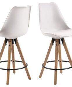 Dkton Moderná dizajnová barová stolička Nascha