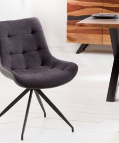 LuxD 23444 Dizajnová stolička Amiyah tmavosivá-čierna