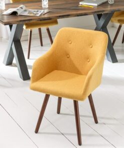 LuxD 24334 Dizajnová stolička Sweden Master horčicovožltá