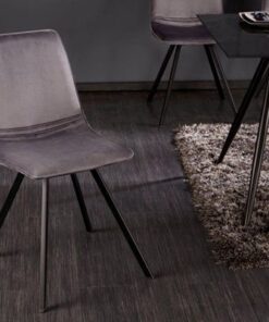 LuxD 21808 Dizajnová stolička Holland tmavosivý zamat