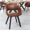 LuxD 20350 Dizajnová stolička Colby hnedá antik