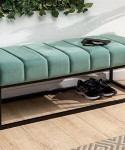 LuxD Dizajnová lavica Halle 110 cm zamat - mentolová zelená