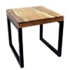 LuxD Dizajnový odkladací stolík Factor 45 cm prírodná akácia - čierny rám