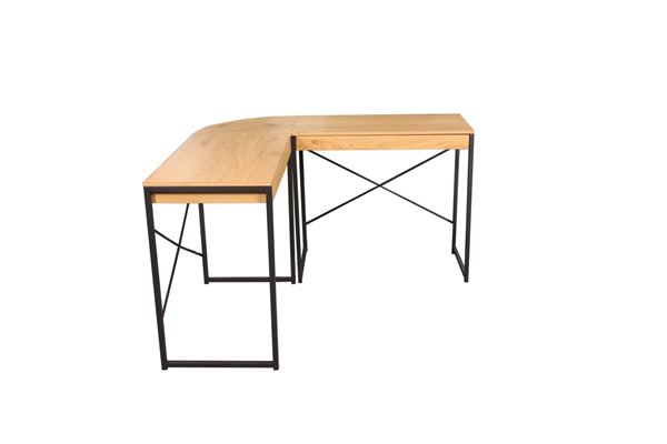 LuxD Rohový kancelársky stôl KIana vzor dub  x