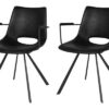 Catalent 19871 Dizajnová stolička Izabella s opierkami / čierna