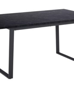 Dkton Dizajnový jedálenský stôl Nayo 160 cm čierny mramor