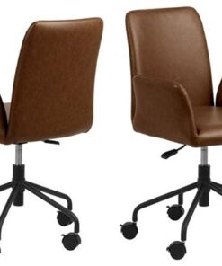 Dkton Kancelárska stolička Allison hnedá koženka