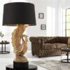 LuxD 18310 Exkluzívna stolná lampa labuť z agátového dreva