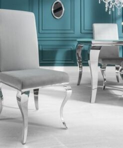 LuxD 19293 Dizajnová stolička Rococo šedá
